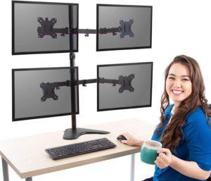 Stand Steady Free Standing Quad Monitor Stand Mount