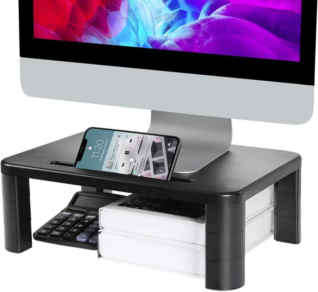 LORYERGO Plastic Monitor Stand Computer Riser Work From Home Adviser