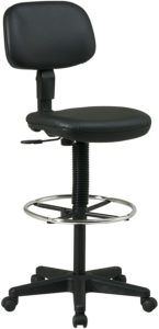Office Star Sculptured Vinyl Seat and Back Pneumatic Drafting Chair