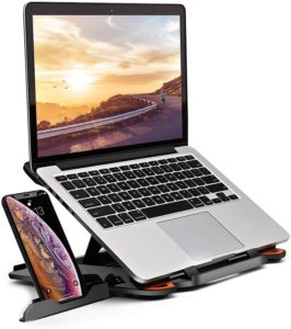 Adjustable Laptop Stand With Phone Stand