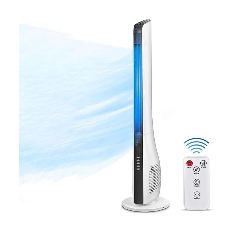 Bladeless Oscillating Quiet Tower Fan by Air Choice Work From Home