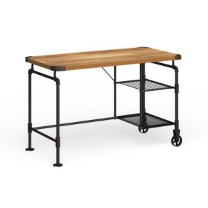 Furniture of America Wini Industrial Solid Wood Desk