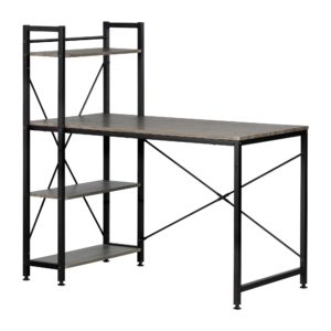 South Shore Evane Industrial Desk with Bookcase