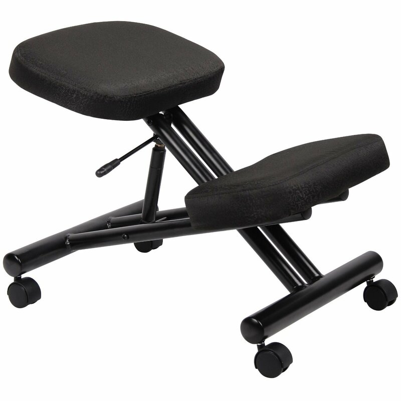 Jarrett Height Adjustable Kneeling Chair with Dual Wheel Work From