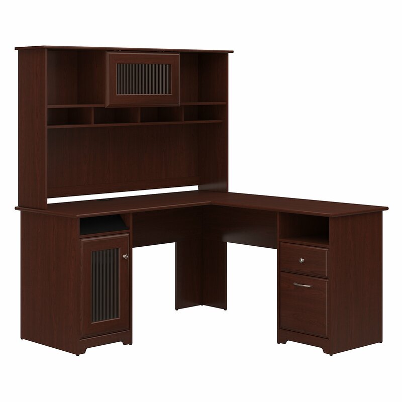 Hillsdale LShaped Executive Desk with Hutch Work From Home Adviser