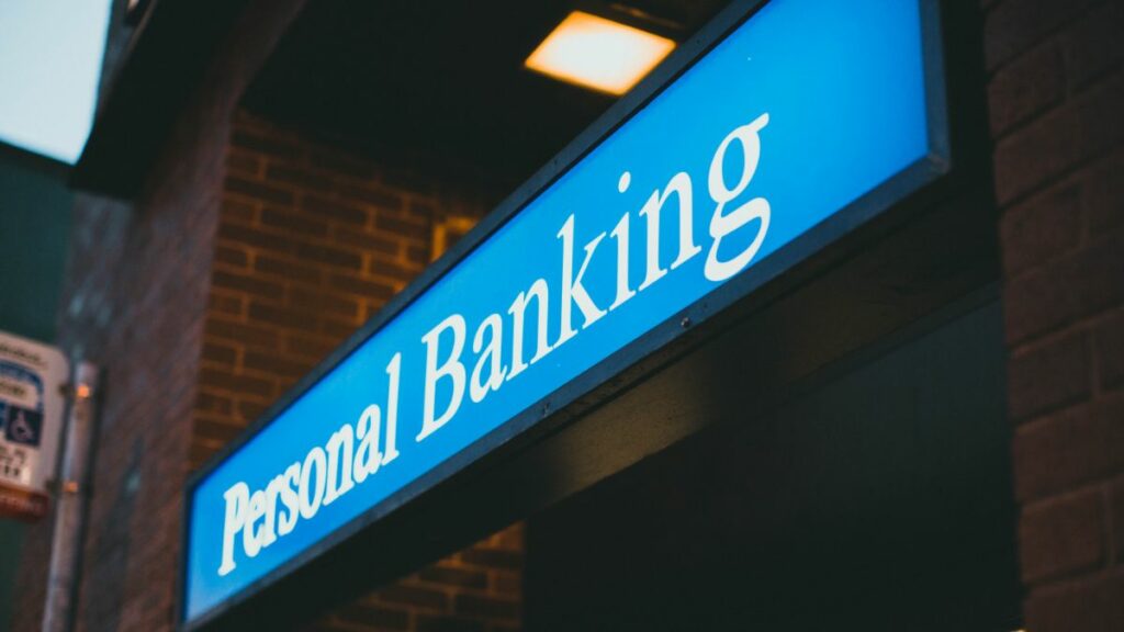 Personal banking sign