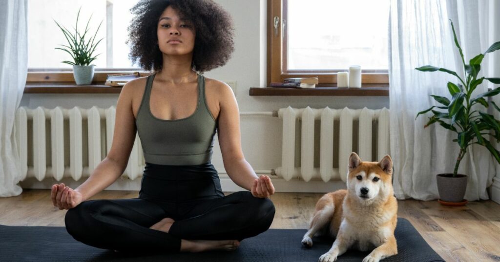 Woman doing meditation