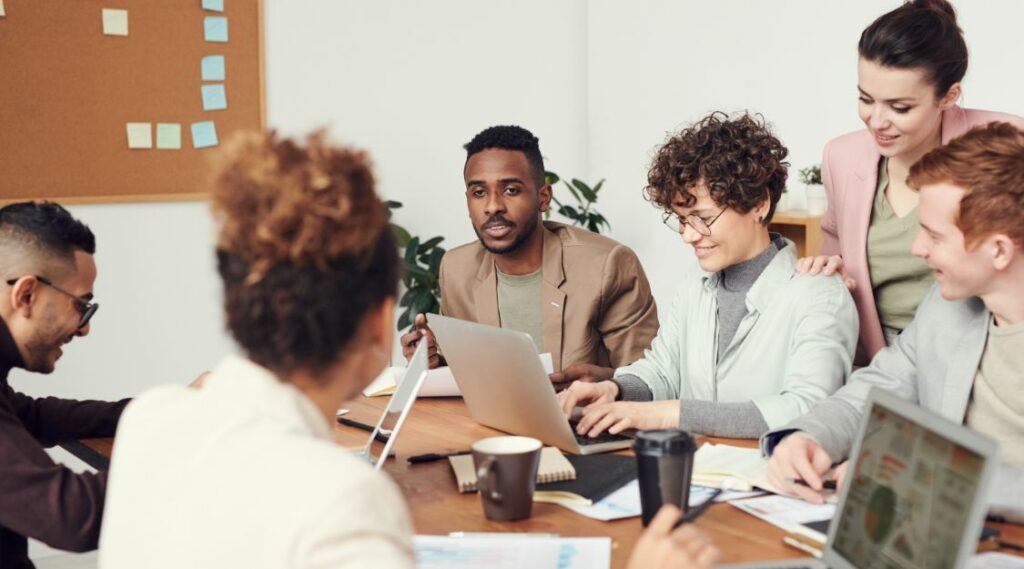 Woman in leadership meeting