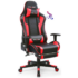 X Rocker Black Leather Video Gaming Chair with Speakers